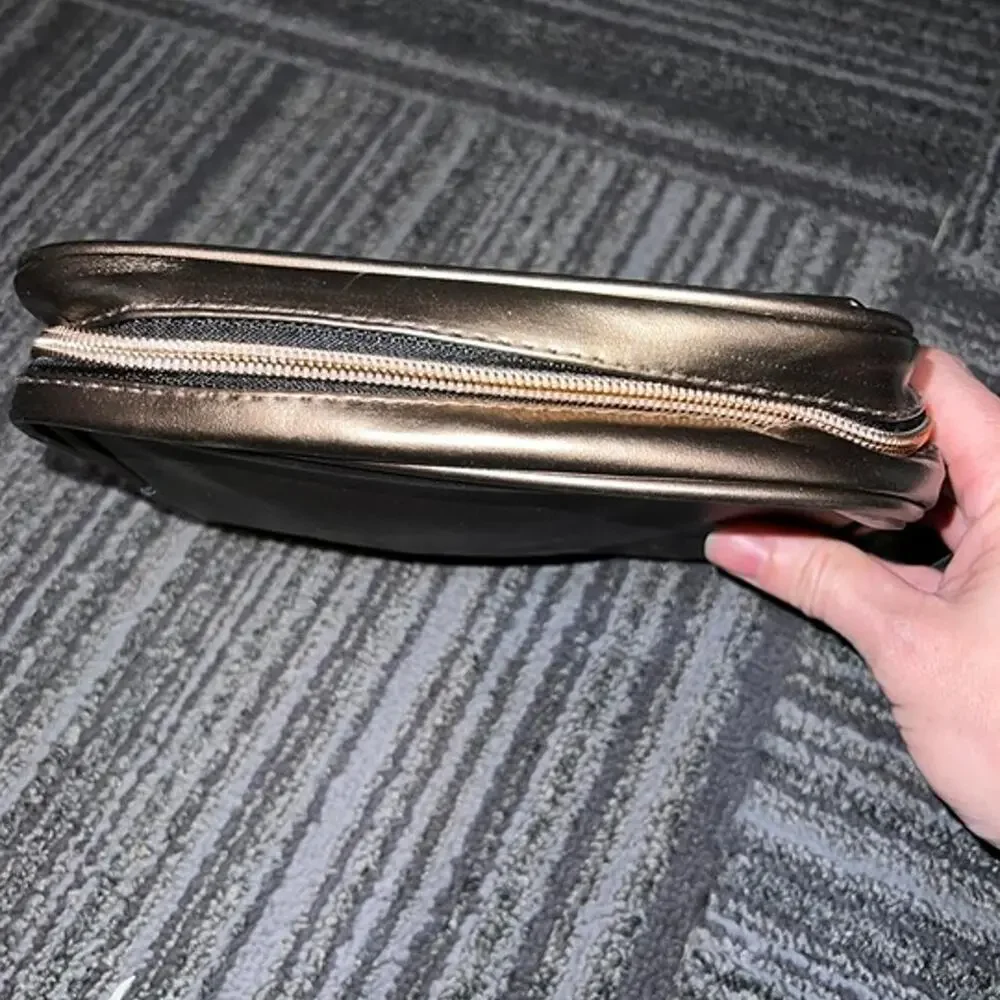 Sienna Mae Nora Bronze Metallic Tassel Cosmetic Makeup Bag Travel Pouch NWT